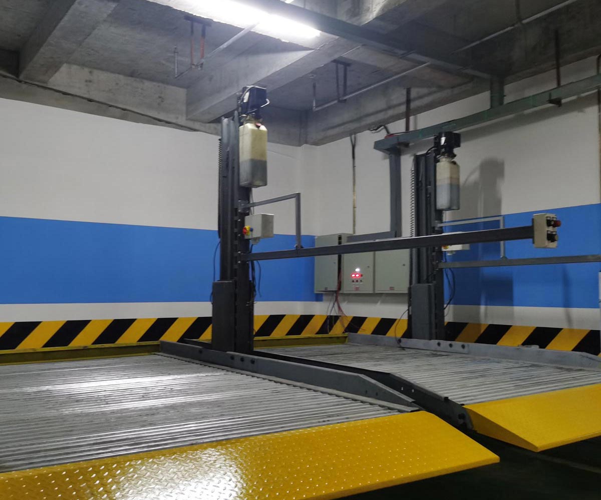 永善二層PSH型機(jī)械車庫過驗(yàn)收